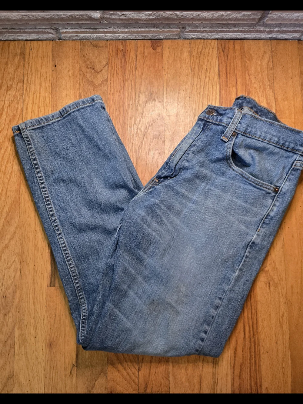 Levi's 505 Regular Fit Jeans Men's 32x30 Light Wash Straight Leg Denim
